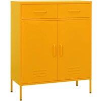 Berkfield Home Storage Cabinet Mustard Yellow 80x35x101.5 cm Steel