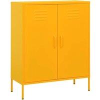 Berkfield Home Storage Cabinet Mustard Yellow 80x35x101.5 cm Steel