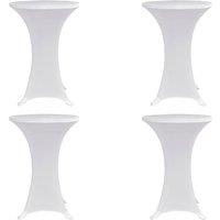 Berkfield Home Standing Table Cover 70 cm White Stretch 4 pcs