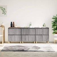 Berkfield Home Sideboards 3 pcs Grey Sonoma 60x35x70 cm Engineered Wood | Size: 60 x 35 x 70 cm