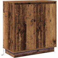Berkfield Home Sideboard with LED in Old Wood - 71x34.5x75 cm Engineered Wood in Brown