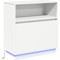 Berkfield Home Sideboard with LED White 71x34, 5x75 cm Engineered Wood