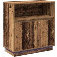 Berkfield Home Sideboard with LED Old Wood 71x34, 5x75 cm Engineered Wood in Brown