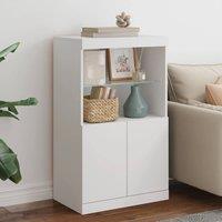 Berkfield Home Sideboard with LED Lights White 60.5x37x100 cm