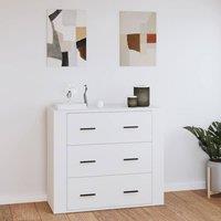 Berkfield Home Sideboard White 80x33x70 cm Engineered Wood | Size: 80 x 33 x 70 cm
