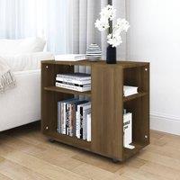 Berkfield Home Side Table Brown Oak 70x35x55 cm Engineered Wood | Size: 70 x 35 x 55 cm