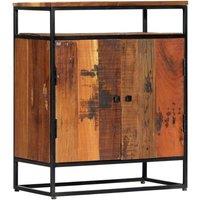 Berkfield Home Side Cabinet 60x35x76 cm Solid Reclaimed Wood & Steel in Brown | Size: 60 x 35 x 76 cm
