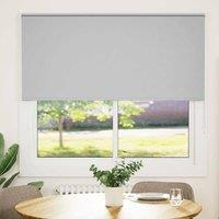Berkfield Home Roller Blind Blackout Off-White 80x130 cm Fabric Width 75.7 cm Po in Grey