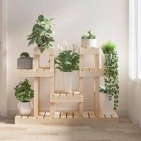 Berkfield Home Plant Stand 104.5x25x77.5 cm Solid Wood Pine in Light Brown