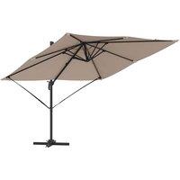 Berkfield Home Patio Umbrella Taupe Large Polyester & Steel