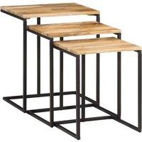 Berkfield Home Nesting Tables 3 pcs Solid Wood Acacia in Brown