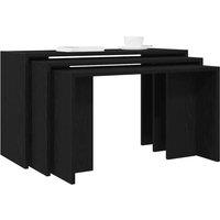 Berkfield Home Nesting Tables 3 pcs Black Engineered Wood