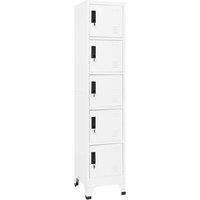 Berkfield Home Locker Cabinet White 38x40x180 cm Steel | Size: 38 x 40 x 180 cm