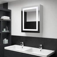 Berkfield Home LED Bathroom Mirror Cabinet 50x13x70 cm in White | Size: 50 x 13 x 70 cm