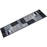 Berkfield Home Kitchen Rug Washable Wine Grey 60x300 cm Velvet