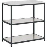 Berkfield Home Kitchen Storage Shelf with Storage Silver Stainless steel