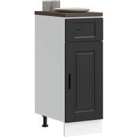 Berkfield Home Kitchen Base Cabinet Porto Black Engineered Wood