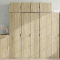 Berkfield Home Highboard Sonoma Oak 70x42.5x185 cm Engineered Wood in Light Oak