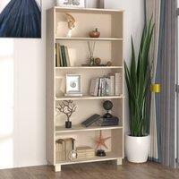 Berkfield Home Highboard HAMAR Solid Wood Pine Honey Brown in Light Sand