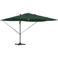 Berkfield Home Green Cantilever Umbrella Green Polyester, Metal Large