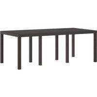 Berkfield Home Garden Table Brown 200x100x73 cm Poly Rattan | Size: 200 x 100 x 73 cm