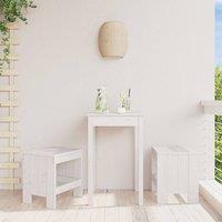 Berkfield Home Garden Stools 2 pcs White 40x36x45 cm Solid Wood Pine | Size: 40 x 36 x 45 cm