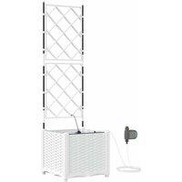 Berkfield Home Garden Planters with Water Irrigation System White