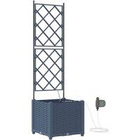 Berkfield Home Garden Planters with Water Irrigation System Grey