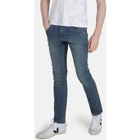 Monkee Genes Men's Skinny Mid-Rise Denim Jeans in Blue | Size: 33R