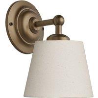 Industville Orlando Empire Wall Light - Light Natural Cotton in Gold | Size: Small