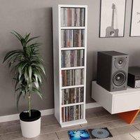 Berkfield Home CD Cabinet White 21x20x88 cm Engineered Wood | Size: 21 x 20 x 88 cm