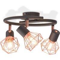 Berkfield Home Ceiling Lamp with 3 LED Filament Bulbs 12 W
