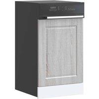 Berkfield Home Dishwasher Panel Porto Grey Sonoma 45x1, 5x67 cm Engineered Wood