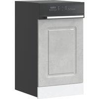 Berkfield Home Dishwasher Panel Kalmar Concrete Grey 45x1.5x67 cm Engineered Wood in Grey | Size: 45x1.5x67 cm