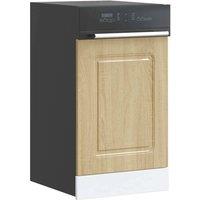 Berkfield Home Dishwasher Panel Kalmar Sonoma Oak 45x1.5x67 cm Engineered Wood in Tan