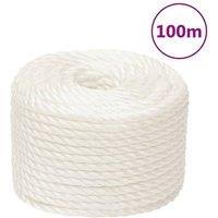 Berkfield Home Work Rope White 10 mm 100 m Polypropylene