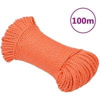 Berkfield Home Work Rope Orange 3 mm 100 m Polypropylene