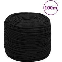 Berkfield Home Work Rope Black 8 mm 100 m Polyester