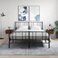 Berkfield Home Wall-mounted Bedside Cabinets 2 pcs Smoked Oak 35x35x20 cm in Brown | Size: 35 x 35 x 20 cm