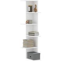 Berkfield Home Wall Corner Shelf White 36.5x36.5x140 cm Engineered Wood