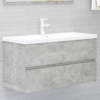 Berkfield Home Sink Cabinet Concrete Grey 90x38.5x45 cm Engineered Wood