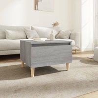 Berkfield Home Side Table Grey Sonoma 50x46x35 cm Engineered Wood | Size: 50 x 46 x 35 cm