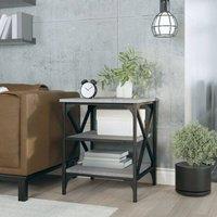 Berkfield Home Side Table Grey Sonoma 40x42x50 cm Engineered Wood | Size: 40 x 42 x 50 cm