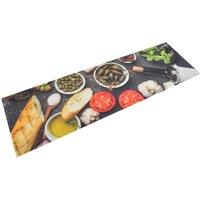 Berkfield Home Kitchen Rug Washable Wine & Dinner 45x150 cm Velvet