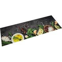 Berkfield Home Kitchen Rug Washable Spices 60x180 cm Velvet in Grey