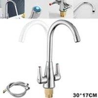 Havendro Modern Kitchen Sink Mixer - Swivel Spout Chrome Faucet in Silver