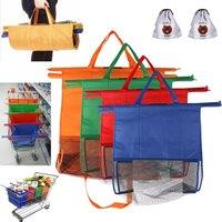 Hinsinc 4 Pack Reusable Supermarket Shopping Trolley Bags