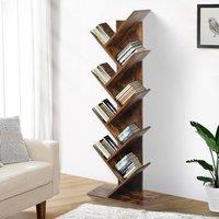 Levede Bookshelf Tree Bookcases Book Storage Wooden 8 Tier Home Display Stand in Brown