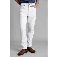 Enorsia Men's White Slim Fit Essential Stretch Jeans | Size: 36