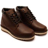 Thomas Crick Men's Wells Leather Ankle Lace Up Boots in Dark Brown | Size: 12